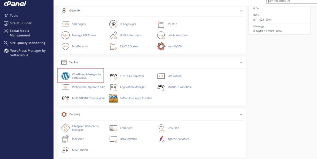 cPanel WordPress Website Kurulumu