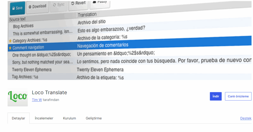 Wordpress Türkçeleştirme Eklentisi
